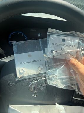 Uncommon James Silver Geometric Hoop and Arrow Stud Earring Set